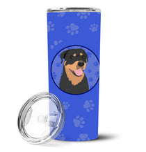 Load image into Gallery viewer, Rottweiler Black and Tan #7  Stainless Steel 20 oz Skinny Tumbler