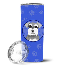 Load image into Gallery viewer, Schnauzer Salt and Pepper #1  Stainless Steel 20 oz Skinny Tumbler