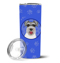 Load image into Gallery viewer, Schnauzer Salt and Pepper #3  Stainless Steel 20 oz Skinny Tumbler