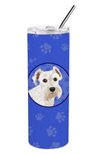 Load image into Gallery viewer, Schnauzer White #1  Stainless Steel 20 oz Skinny Tumbler