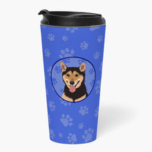 Load image into Gallery viewer, Shiba Inu Black and Tan  Stainless Steel 16 oz  Tumbler