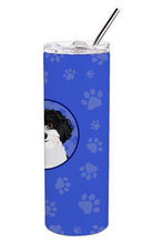 Load image into Gallery viewer, Shih-Tzu Black and White #1  Stainless Steel 20 oz Skinny Tumbler