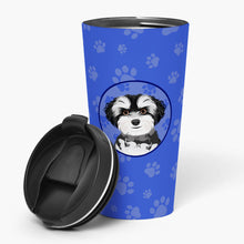 Load image into Gallery viewer, Shih-Tzu Black and White #2  Stainless Steel 16 oz  Tumbler