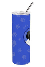 Load image into Gallery viewer, Shih-Tzu Black and White #3  Stainless Steel 20 oz Skinny Tumbler