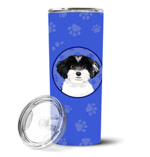 Load image into Gallery viewer, Shih-Tzu Black and White #4  Stainless Steel 20 oz Skinny Tumbler