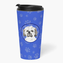 Load image into Gallery viewer, Shih-Tzu Silver Gold and White #1  Stainless Steel 16 oz  Tumbler