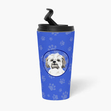 Load image into Gallery viewer, Shih-Tzu Silver Gold and White #1  Stainless Steel 16 oz  Tumbler
