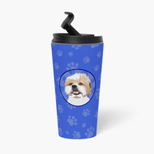 Load image into Gallery viewer, Shih-Tzu Silver Gold and White  Stainless Steel 16 oz  Tumbler