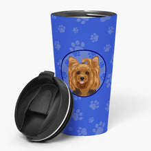 Load image into Gallery viewer, Yorkie Black and Gold #1  Stainless Steel 16 oz  Tumbler