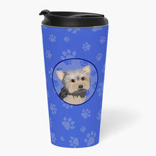 Load image into Gallery viewer, Yorkie Blue and Tan #2  Stainless Steel 16 oz  Tumbler