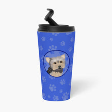 Load image into Gallery viewer, Yorkie Blue and Tan #2  Stainless Steel 16 oz  Tumbler