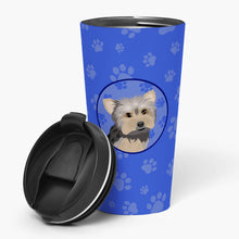 Load image into Gallery viewer, Yorkie Blue and Tan #2  Stainless Steel 16 oz  Tumbler