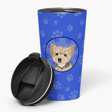 Load image into Gallery viewer, Yorkie Blue and Tan Puppy  Stainless Steel 16 oz  Tumbler