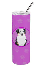 Load image into Gallery viewer, Australian Shepherd Blue Merle #1 Stainless Steel 20 oz Skinny Tumbler