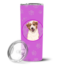 Load image into Gallery viewer, Australian Shepherd Red and White #1 Stainless Steel 20 oz Skinny Tumbler
