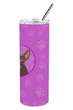 Load image into Gallery viewer, Chihuahua Chocolate #2 Stainless Steel 20 oz Skinny Tumbler