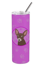 Load image into Gallery viewer, Chihuahua Chocolate #2 Stainless Steel 20 oz Skinny Tumbler