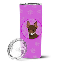 Load image into Gallery viewer, Chihuahua Chocolate and White #2 Stainless Steel 20 oz Skinny Tumbler