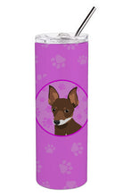 Load image into Gallery viewer, Chihuahua Chocolate and White #2 Stainless Steel 20 oz Skinny Tumbler