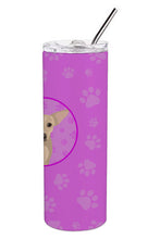 Load image into Gallery viewer, Chihuahua Silver Stainless Steel 20 oz Skinny Tumbler