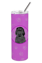 Load image into Gallery viewer, Doodle Black #3 Stainless Steel 20 oz Skinny Tumbler