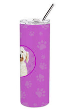 Load image into Gallery viewer, Doodle Cream #6 Stainless Steel 20 oz Skinny Tumbler