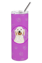 Load image into Gallery viewer, Doodle Cream #6 Stainless Steel 20 oz Skinny Tumbler