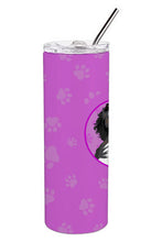 Load image into Gallery viewer, Doodle Silver and White #1 Stainless Steel 20 oz Skinny Tumbler