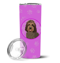 Load image into Gallery viewer, Doodle Tricolor #3 Stainless Steel 20 oz Skinny Tumbler