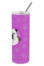 Load image into Gallery viewer, English Bulldog Tricolor #3 Stainless Steel 20 oz Skinny Tumbler