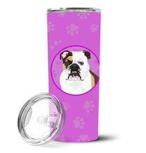 Load image into Gallery viewer, English Bulldog Tricolor #3 Stainless Steel 20 oz Skinny Tumbler