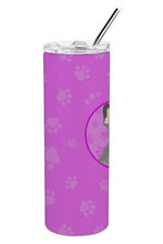 Load image into Gallery viewer, French Bulldog Blue Stainless Steel 20 oz Skinny Tumbler