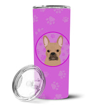 Load image into Gallery viewer, French Bulldog Cream Stainless Steel 20 oz Skinny Tumbler