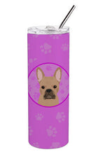 Load image into Gallery viewer, French Bulldog Cream Stainless Steel 20 oz Skinny Tumbler