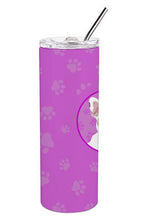 Load image into Gallery viewer, French Bulldog White #1 Stainless Steel 20 oz Skinny Tumbler