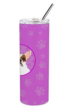 Load image into Gallery viewer, French Bulldog White #2 Stainless Steel 20 oz Skinny Tumbler