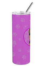 Load image into Gallery viewer, German Shepherd Red and Black Stainless Steel 20 oz Skinny Tumbler