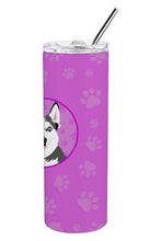 Load image into Gallery viewer, Siberian Husky Puppy Stainless Steel 20 oz Skinny Tumbler