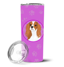 Load image into Gallery viewer, Cavalier King Charles Spaniel Blenheim #1 Stainless Steel 20 oz Skinny Tumbler