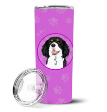 Load image into Gallery viewer, Cavalier King Charles Spaniel Tricolor #2 Stainless Steel 20 oz Skinny Tumbler