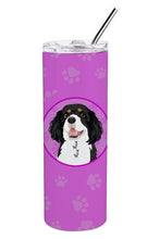 Load image into Gallery viewer, Cavalier King Charles Spaniel Tricolor #2 Stainless Steel 20 oz Skinny Tumbler
