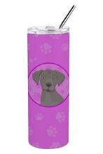 Load image into Gallery viewer, Labrador Retriever Gray Puppy Stainless Steel 20 oz Skinny Tumbler