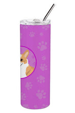 Load image into Gallery viewer, Pembroke Corgi Red and White Stainless Steel 20 oz Skinny Tumbler