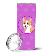 Load image into Gallery viewer, Pembroke Corgi Red and White Stainless Steel 20 oz Skinny Tumbler
