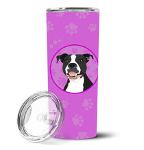 Load image into Gallery viewer, Pit Bull Black #3 Stainless Steel 20 oz Skinny Tumbler