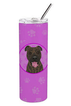 Load image into Gallery viewer, Pit Bull Brindle #1 Stainless Steel 20 oz Skinny Tumbler