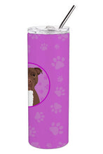 Load image into Gallery viewer, Pit Bull Chocolate Stainless Steel 20 oz Skinny Tumbler