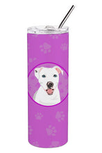 Load image into Gallery viewer, Pit Bull White #1 Stainless Steel 20 oz Skinny Tumbler