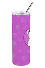 Load image into Gallery viewer, Pit Bull White #3 Stainless Steel 20 oz Skinny Tumbler