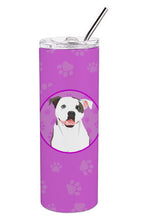 Load image into Gallery viewer, Pit Bull White #3 Stainless Steel 20 oz Skinny Tumbler